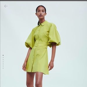 Puff sleeve mini dress